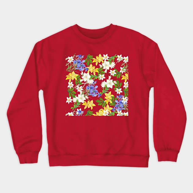 flower pattern Crewneck Sweatshirt by sonaart